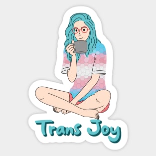 Trans Joy Person Shirt Text Quote Pride Sticker